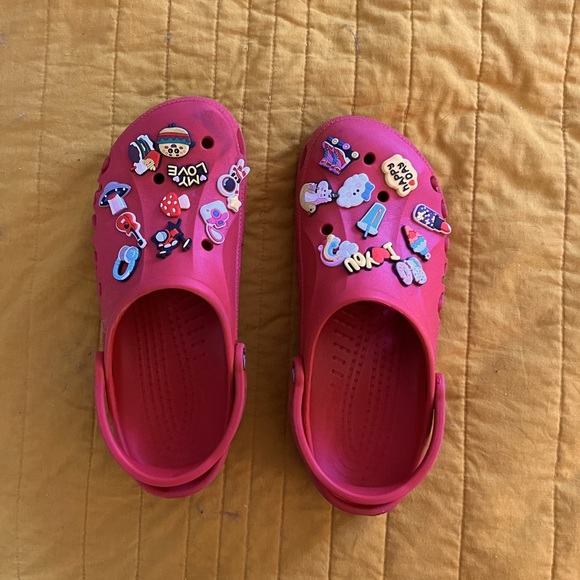 CROCS Other - Red Crocs with Jibbitz